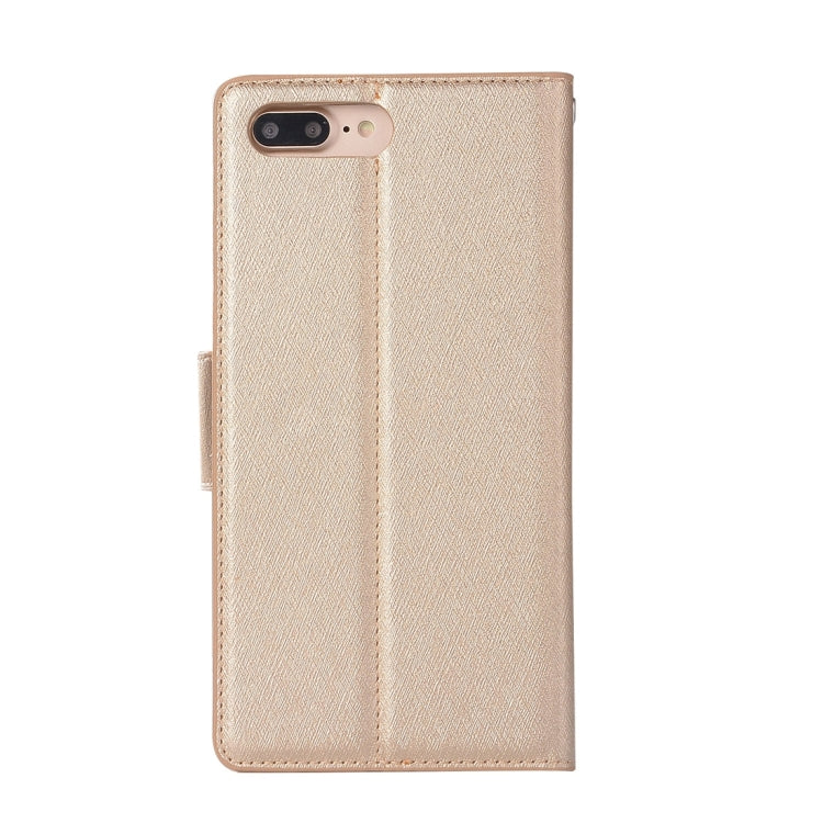 For iPhone 8 Plus & 7 Plus   Silk Texture Horizontal Flip Leather Case with Wallet & Holder & Card Slot & Photo Frame