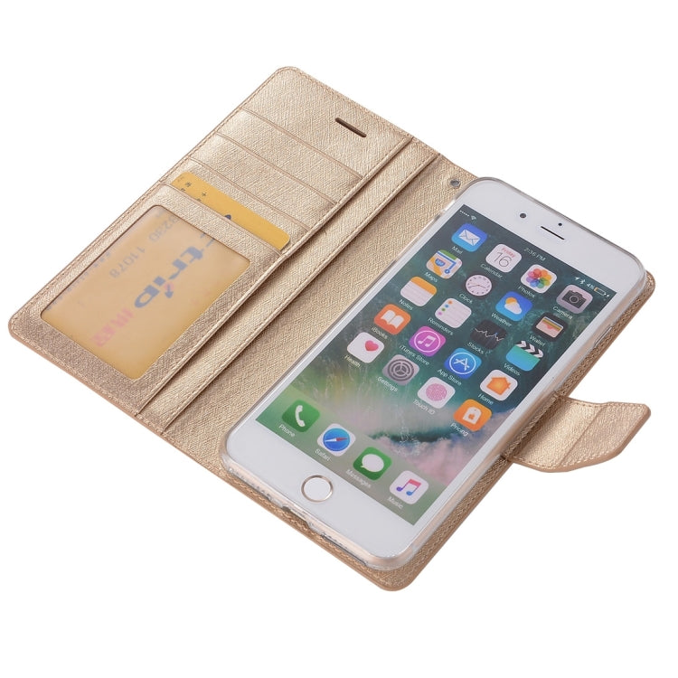 For iPhone 8 Plus & 7 Plus   Silk Texture Horizontal Flip Leather Case with Wallet & Holder & Card Slot & Photo Frame