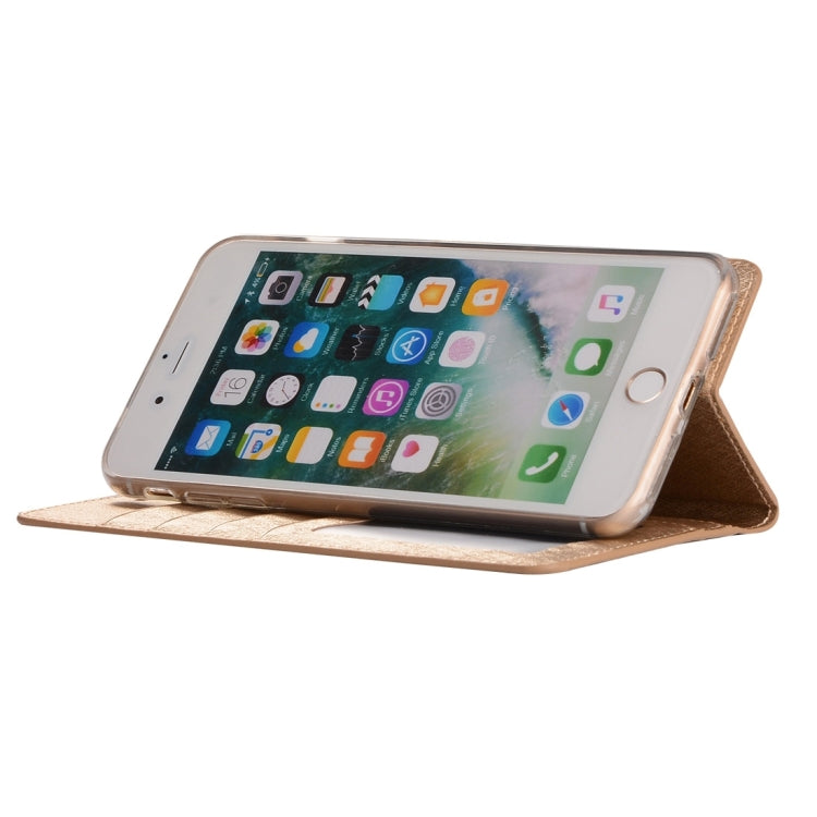 For iPhone 8 Plus & 7 Plus   Silk Texture Horizontal Flip Leather Case with Wallet & Holder & Card Slot & Photo Frame
