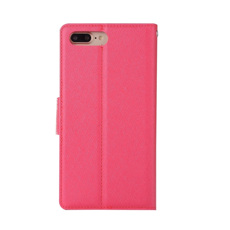 For iPhone 8 Plus & 7 Plus   Silk Texture Horizontal Flip Leather Case with Wallet & Holder & Card Slot & Photo Frame