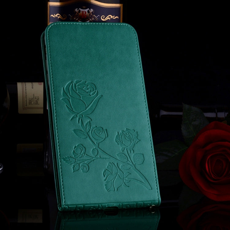 For iPhone 8 Plus & 7 Plus   Roses Pressed Flowers Pattern Vertical Flip Leather Case with Card Slot & Lanyard