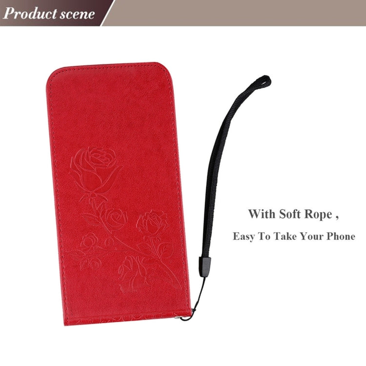 For iPhone 8 Plus & 7 Plus   Roses Pressed Flowers Pattern Vertical Flip Leather Case with Card Slot & Lanyard