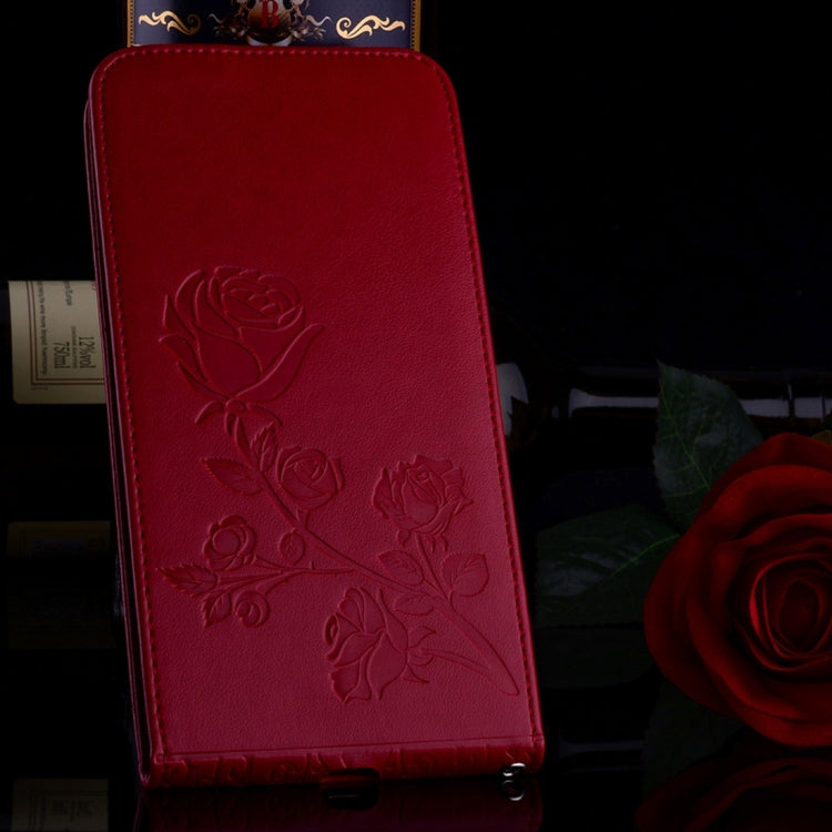 For iPhone 8 Plus & 7 Plus   Roses Pressed Flowers Pattern Vertical Flip Leather Case with Card Slot & Lanyard