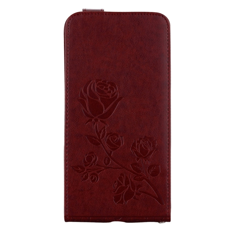 For iPhone 8 Plus & 7 Plus   Roses Pressed Flowers Pattern Vertical Flip Leather Case with Card Slot & Lanyard
