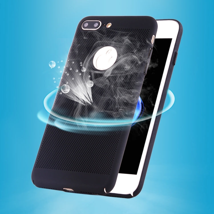 For iPhone 8 Plus & 7 Plus   Lightweight Breathable Full Coverage PC Shockproof Protective Back Cover Case