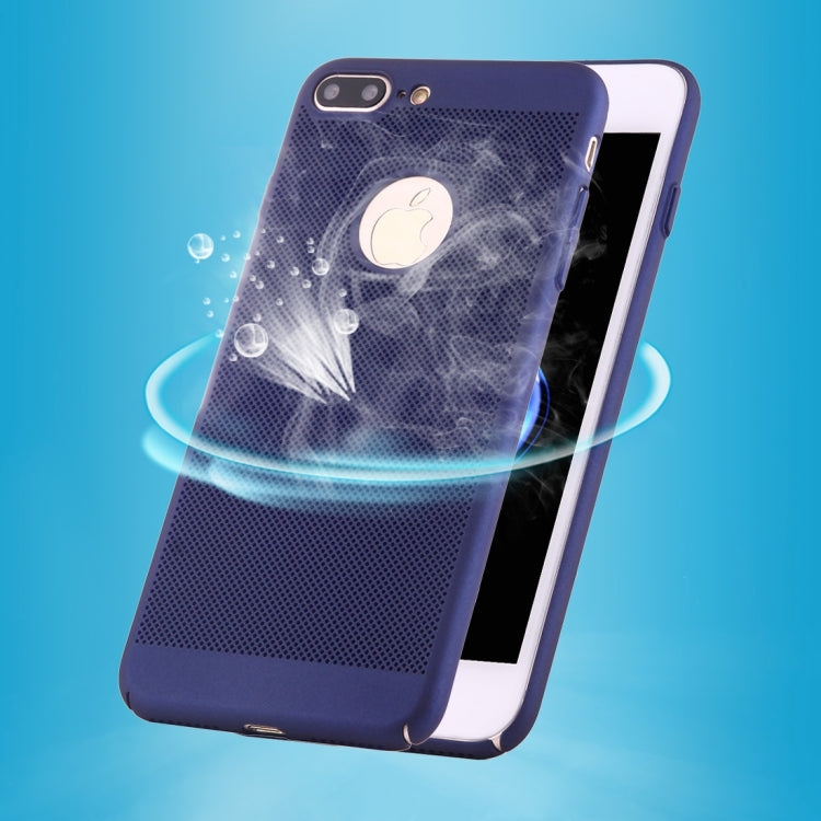 For iPhone 8 Plus & 7 Plus   Lightweight Breathable Full Coverage PC Shockproof Protective Back Cover Case