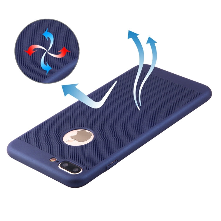 For iPhone 8 Plus & 7 Plus   Lightweight Breathable Full Coverage PC Shockproof Protective Back Cover Case