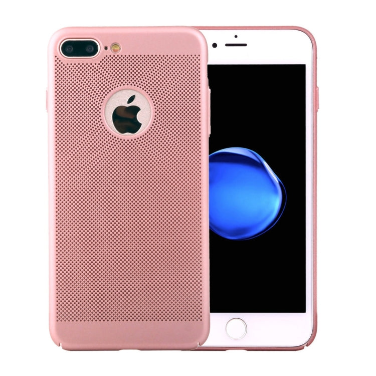 For iPhone 8 Plus & 7 Plus   Lightweight Breathable Full Coverage PC Shockproof Protective Back Cover Case