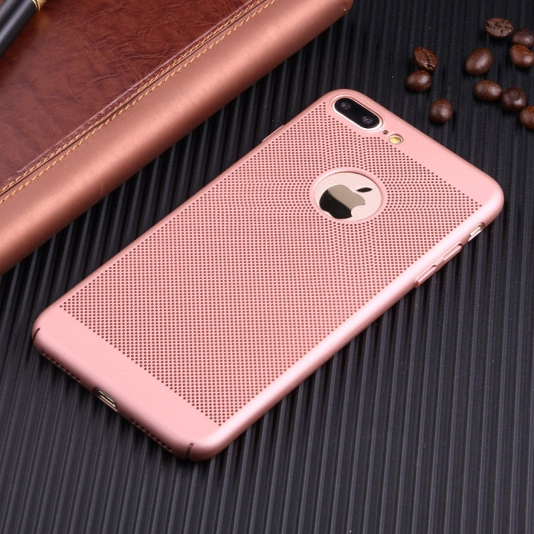 For iPhone 8 Plus & 7 Plus   Lightweight Breathable Full Coverage PC Shockproof Protective Back Cover Case