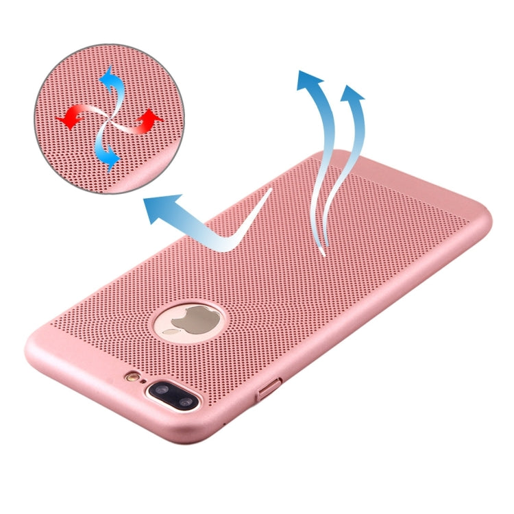 For iPhone 8 Plus & 7 Plus   Lightweight Breathable Full Coverage PC Shockproof Protective Back Cover Case