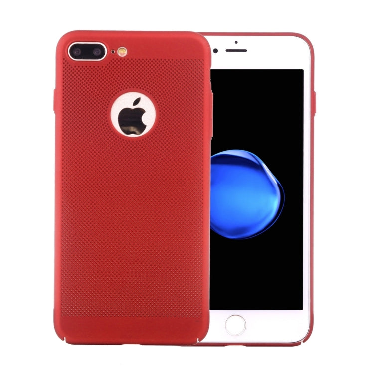 For iPhone 8 Plus & 7 Plus   Lightweight Breathable Full Coverage PC Shockproof Protective Back Cover Case