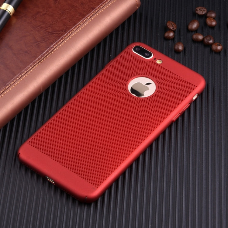 For iPhone 8 Plus & 7 Plus   Lightweight Breathable Full Coverage PC Shockproof Protective Back Cover Case