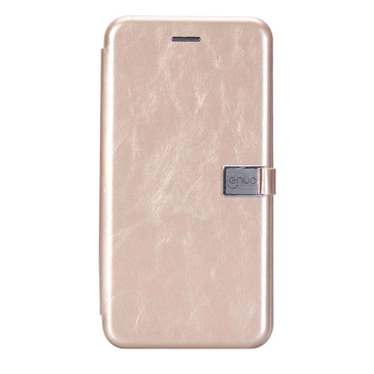 Lenuo for iPhone 8 Plus & 7 Plus   PU + TPU Crazy Horse Texture Horizontal Flip Leather Case with Card Slots