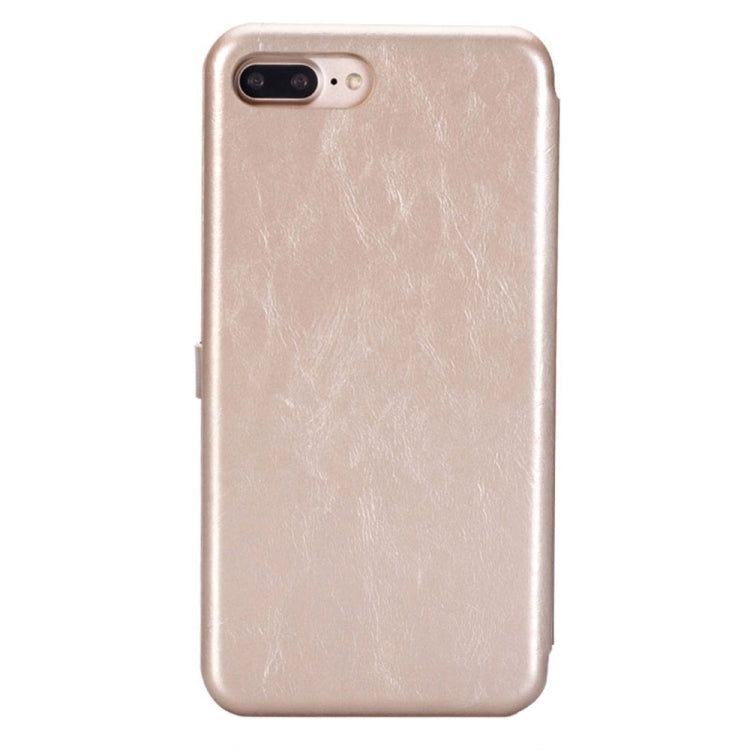 Lenuo for iPhone 8 Plus & 7 Plus   PU + TPU Crazy Horse Texture Horizontal Flip Leather Case with Card Slots