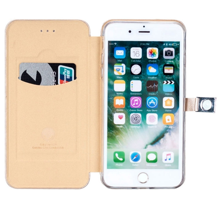 Lenuo for iPhone 8 Plus & 7 Plus   PU + TPU Crazy Horse Texture Horizontal Flip Leather Case with Card Slots