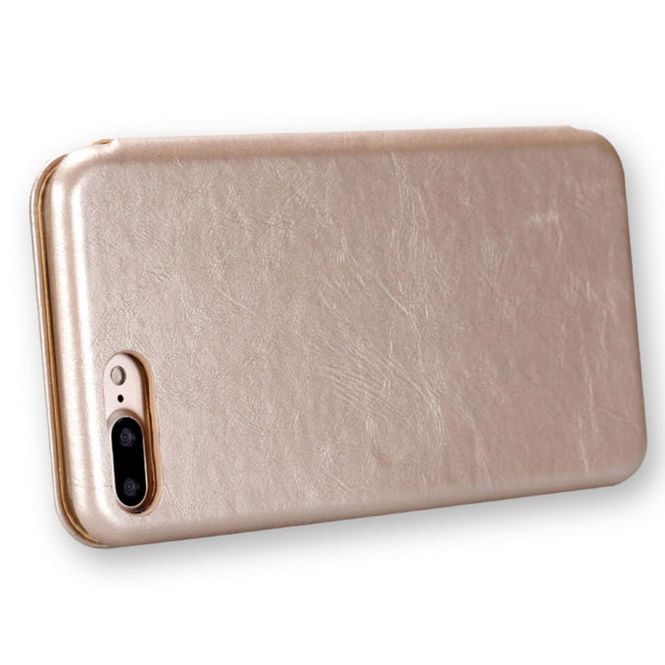 Lenuo for iPhone 8 Plus & 7 Plus   PU + TPU Crazy Horse Texture Horizontal Flip Leather Case with Card Slots