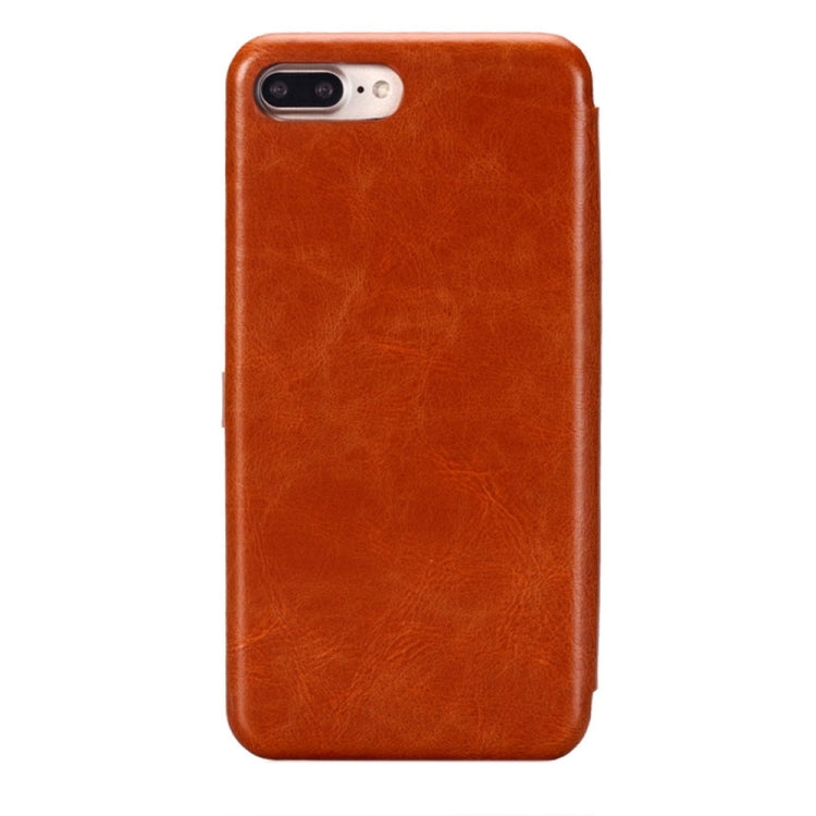 Lenuo for iPhone 8 Plus & 7 Plus   PU + TPU Crazy Horse Texture Horizontal Flip Leather Case with Card Slots