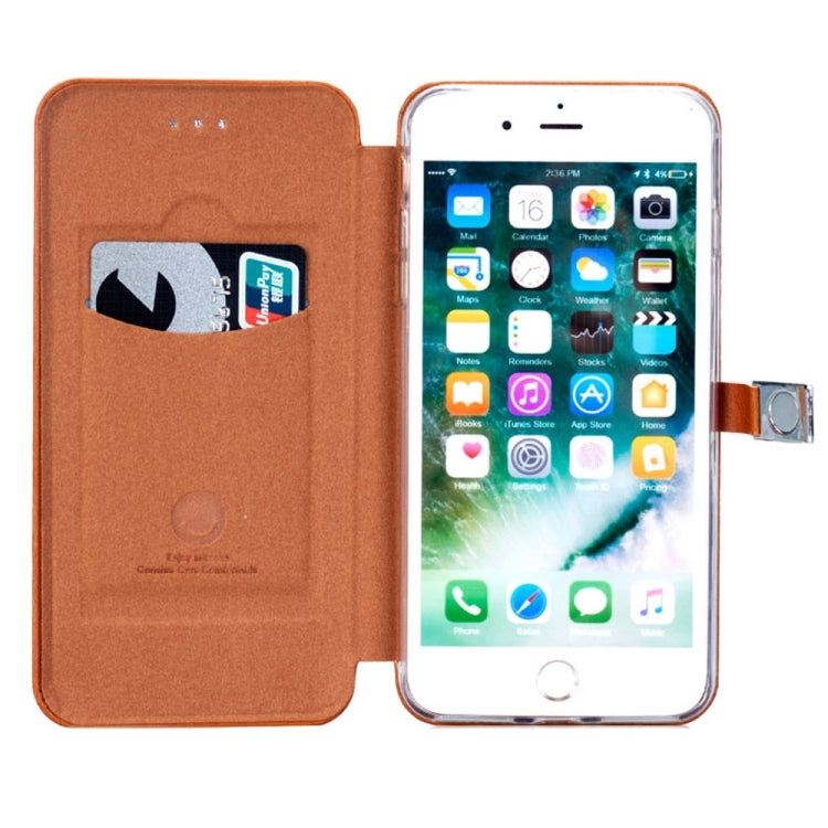 Lenuo for iPhone 8 Plus & 7 Plus   PU + TPU Crazy Horse Texture Horizontal Flip Leather Case with Card Slots