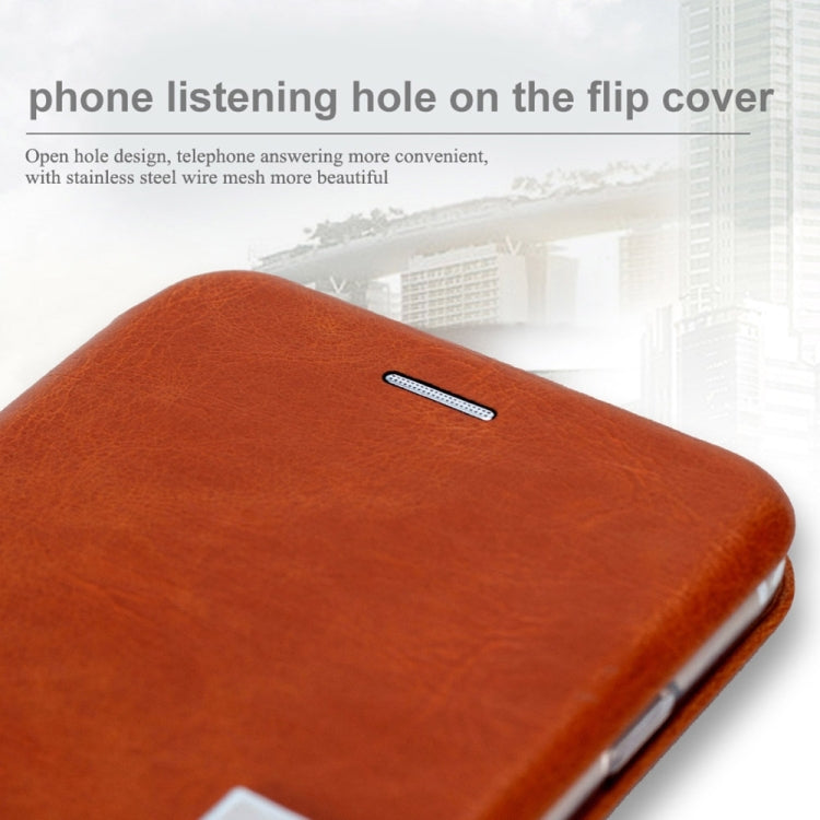Lenuo for iPhone 8 Plus & 7 Plus   PU + TPU Crazy Horse Texture Horizontal Flip Leather Case with Card Slots