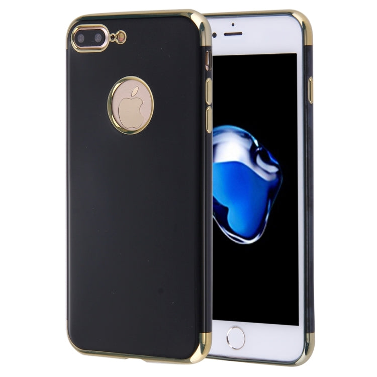 For iPhone 8 Plus & 7 Plus   Smooth Surface Electroplating Frame TPU Protective Case