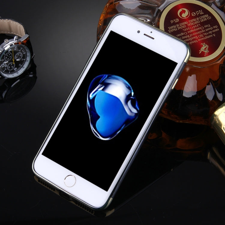 For iPhone 8 Plus & 7 Plus   Smooth Surface Electroplating Frame TPU Protective Case