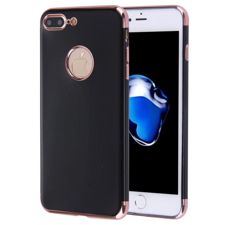 For iPhone 8 Plus & 7 Plus   Smooth Surface Electroplating Frame TPU Protective Case