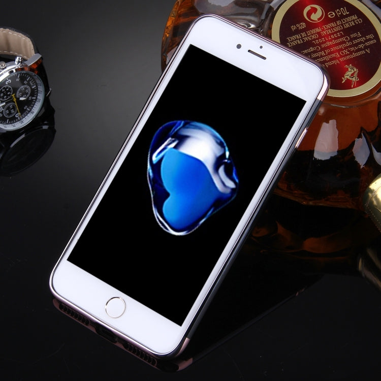 For iPhone 8 Plus & 7 Plus   Smooth Surface Electroplating Frame TPU Protective Case