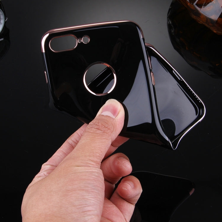 For iPhone 8 Plus & 7 Plus   Smooth Surface Electroplating Frame TPU Protective Case