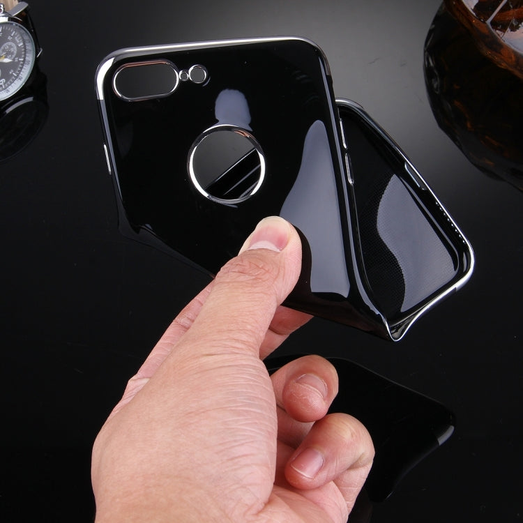 For iPhone 8 Plus & 7 Plus   Smooth Surface Electroplating Frame TPU Protective Case