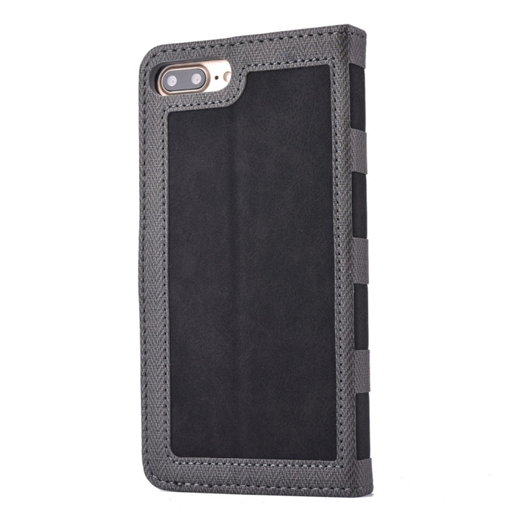For iPhone 8 Plus & 7 Plus   Business Notebook Style Hit Color Horizontal Flip Leather Case with Holder & Card Slots & Wallet & Photo Frame
