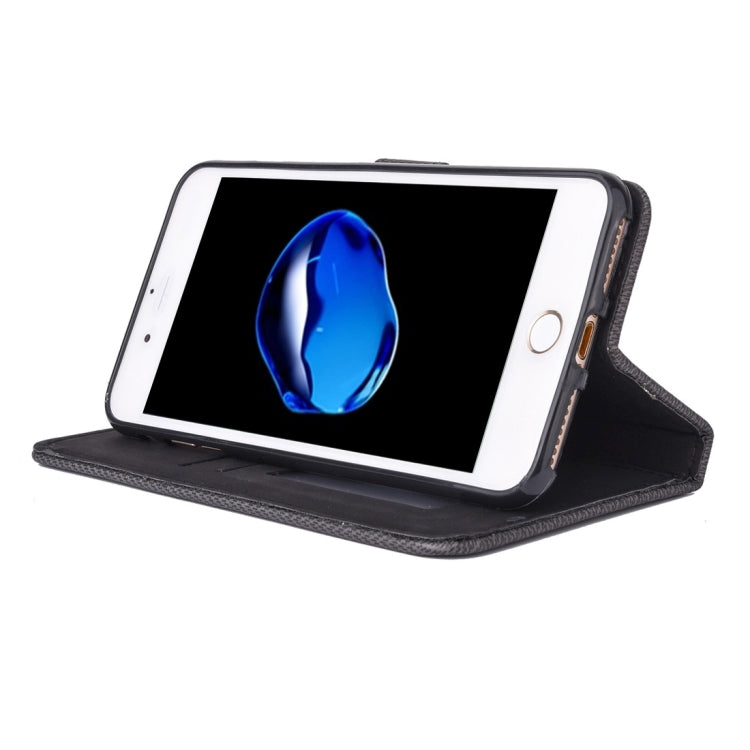 For iPhone 8 Plus & 7 Plus   Business Notebook Style Hit Color Horizontal Flip Leather Case with Holder & Card Slots & Wallet & Photo Frame