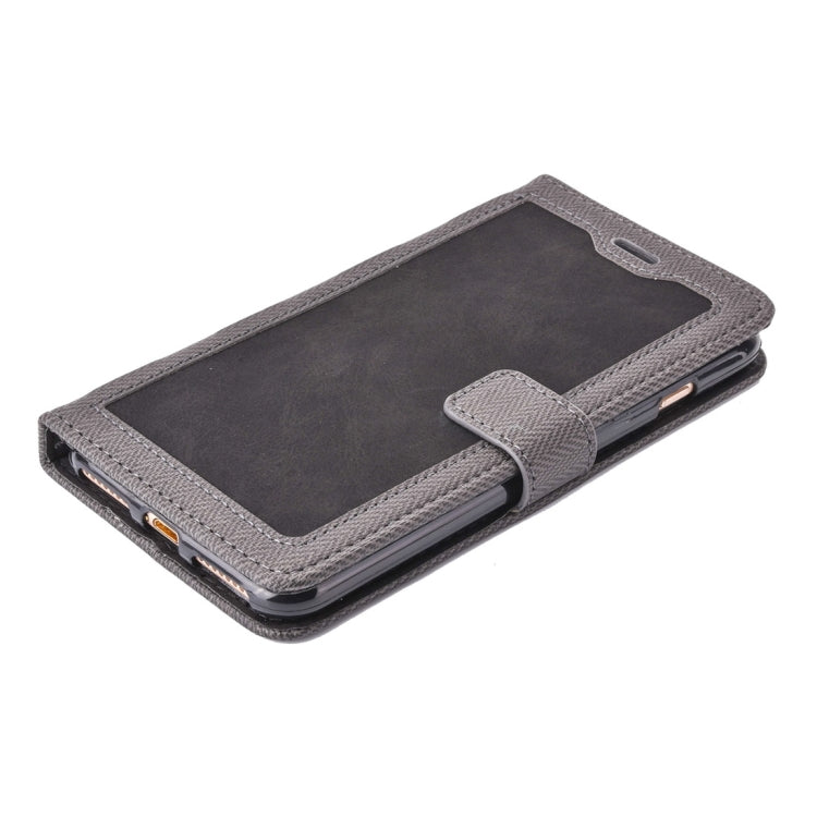 For iPhone 8 Plus & 7 Plus   Business Notebook Style Hit Color Horizontal Flip Leather Case with Holder & Card Slots & Wallet & Photo Frame