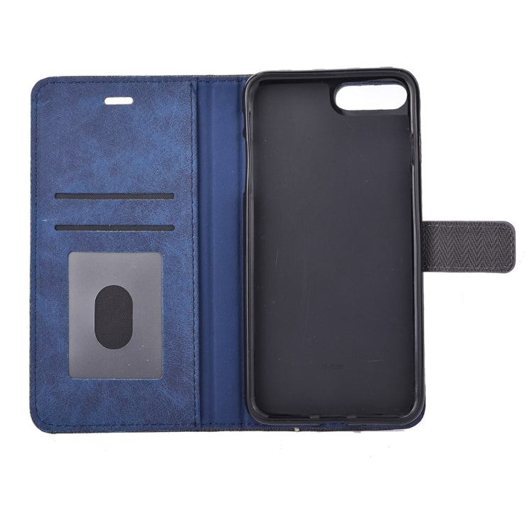 For iPhone 8 Plus & 7 Plus   Business Notebook Style Hit Color Horizontal Flip Leather Case with Holder & Card Slots & Wallet & Photo Frame