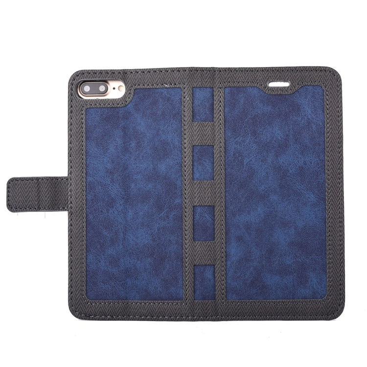 For iPhone 8 Plus & 7 Plus   Business Notebook Style Hit Color Horizontal Flip Leather Case with Holder & Card Slots & Wallet & Photo Frame