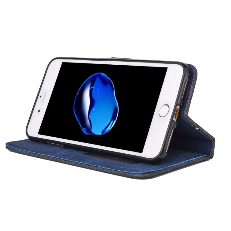 For iPhone 8 Plus & 7 Plus   Business Notebook Style Hit Color Horizontal Flip Leather Case with Holder & Card Slots & Wallet & Photo Frame