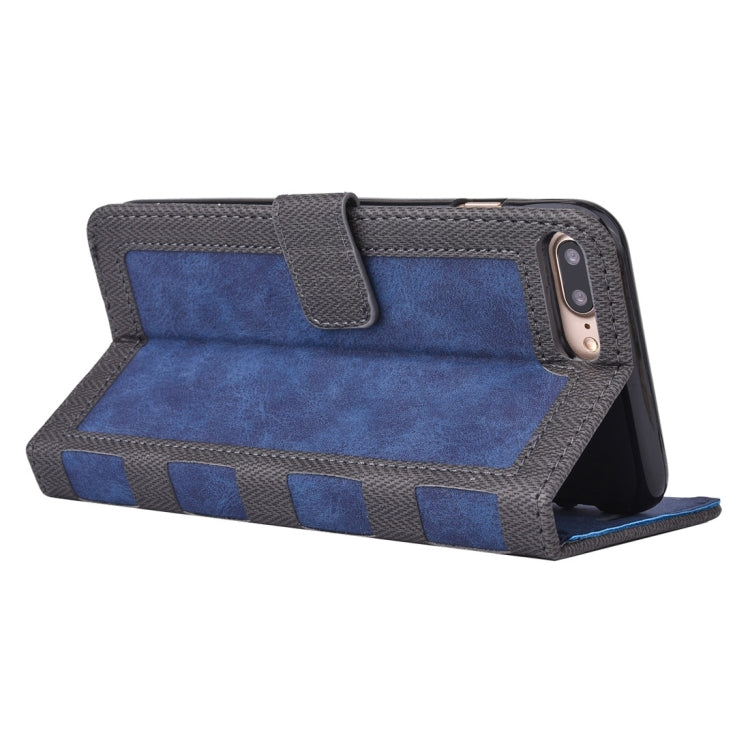 For iPhone 8 Plus & 7 Plus   Business Notebook Style Hit Color Horizontal Flip Leather Case with Holder & Card Slots & Wallet & Photo Frame