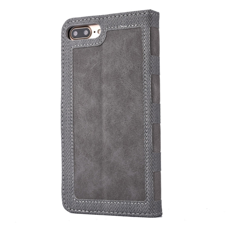 For iPhone 8 Plus & 7 Plus   Business Notebook Style Hit Color Horizontal Flip Leather Case with Holder & Card Slots & Wallet & Photo Frame