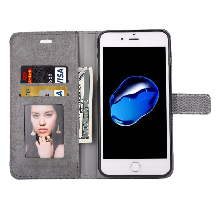 For iPhone 8 Plus & 7 Plus   Business Notebook Style Hit Color Horizontal Flip Leather Case with Holder & Card Slots & Wallet & Photo Frame