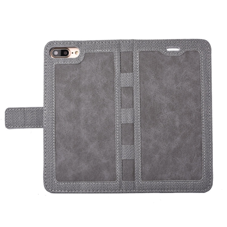 For iPhone 8 Plus & 7 Plus   Business Notebook Style Hit Color Horizontal Flip Leather Case with Holder & Card Slots & Wallet & Photo Frame