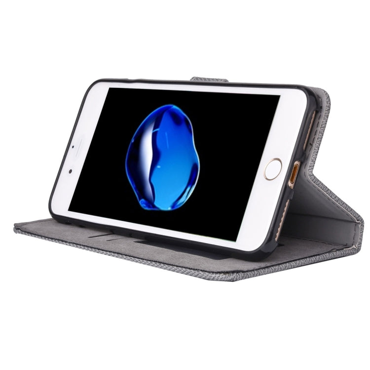 For iPhone 8 Plus & 7 Plus   Business Notebook Style Hit Color Horizontal Flip Leather Case with Holder & Card Slots & Wallet & Photo Frame