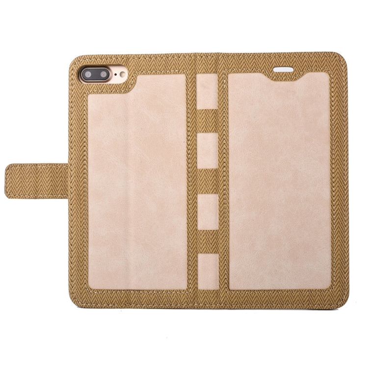 For iPhone 8 Plus & 7 Plus   Business Notebook Style Hit Color Horizontal Flip Leather Case with Holder & Card Slots & Wallet & Photo Frame