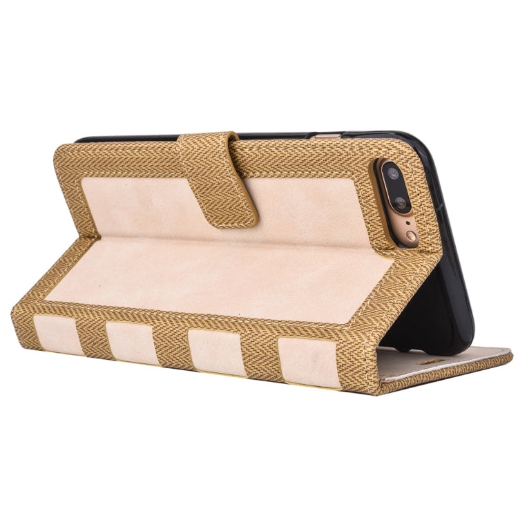 For iPhone 8 Plus & 7 Plus   Business Notebook Style Hit Color Horizontal Flip Leather Case with Holder & Card Slots & Wallet & Photo Frame