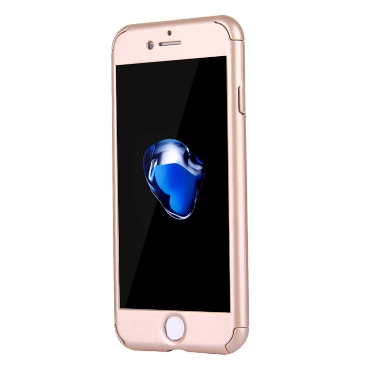 2 in 1 for iPhone 8 Plus & 7 Plus   360 Degrees Full Coverage Protection Hard PC Protective Case + Tempered Glass Screen Film
