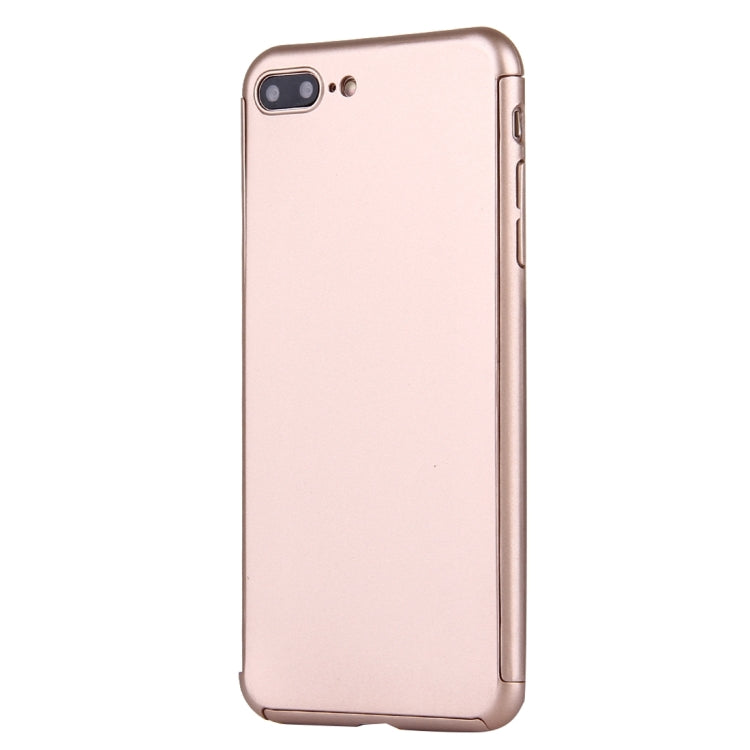 2 in 1 for iPhone 8 Plus & 7 Plus   360 Degrees Full Coverage Protection Hard PC Protective Case + Tempered Glass Screen Film