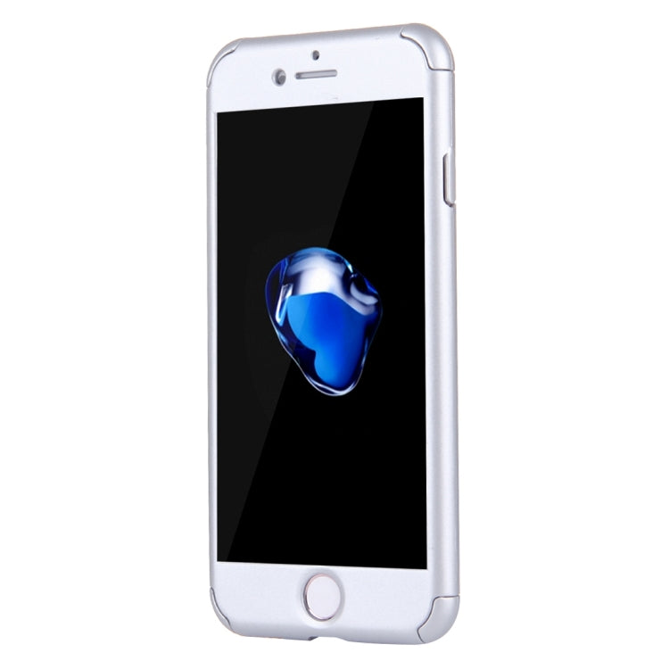 2 in 1 for iPhone 8 Plus & 7 Plus   360 Degrees Full Coverage Protection Hard PC Protective Case + Tempered Glass Screen Film