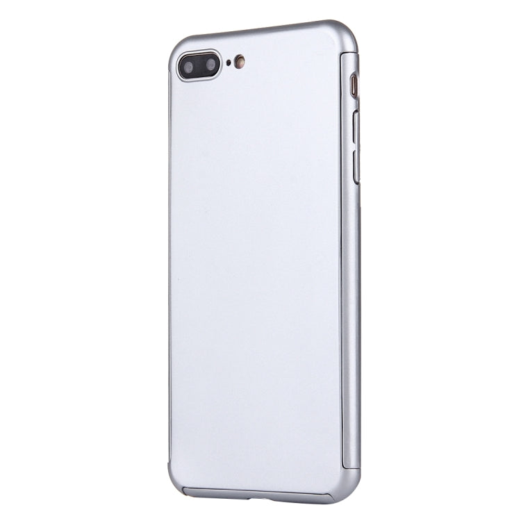 2 in 1 for iPhone 8 Plus & 7 Plus   360 Degrees Full Coverage Protection Hard PC Protective Case + Tempered Glass Screen Film