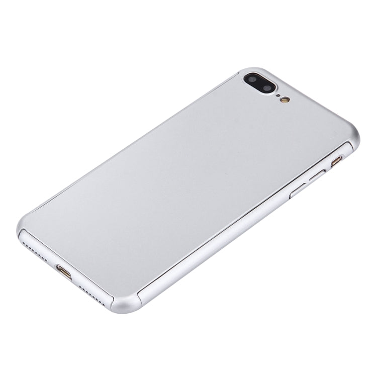 2 in 1 for iPhone 8 Plus & 7 Plus   360 Degrees Full Coverage Protection Hard PC Protective Case + Tempered Glass Screen Film