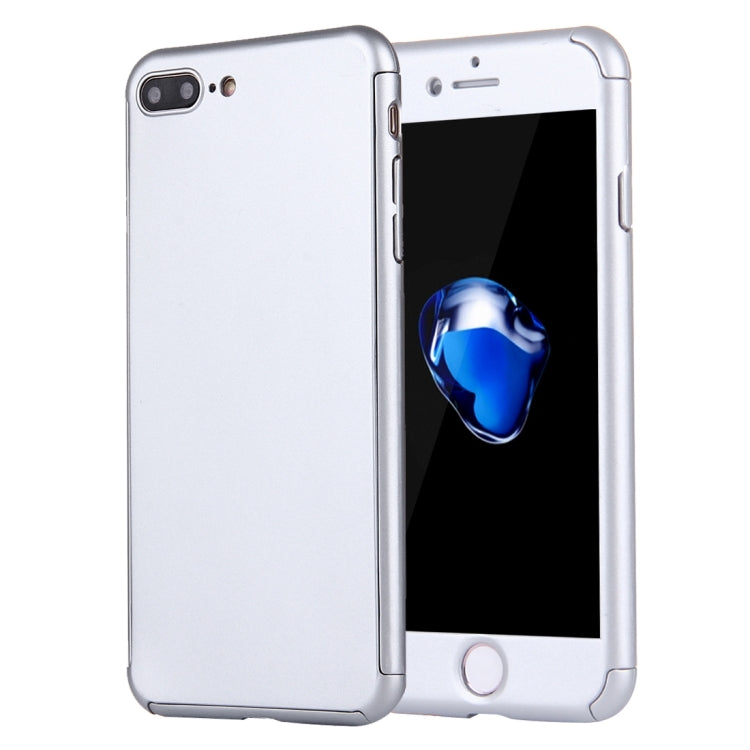 2 in 1 for iPhone 8 Plus & 7 Plus   360 Degrees Full Coverage Protection Hard PC Protective Case + Tempered Glass Screen Film