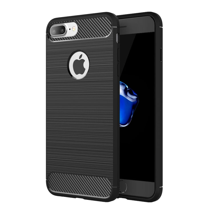 For iPhone 7 Plus Brushed Texture Fiber TPU Rugged Armor Protective Case