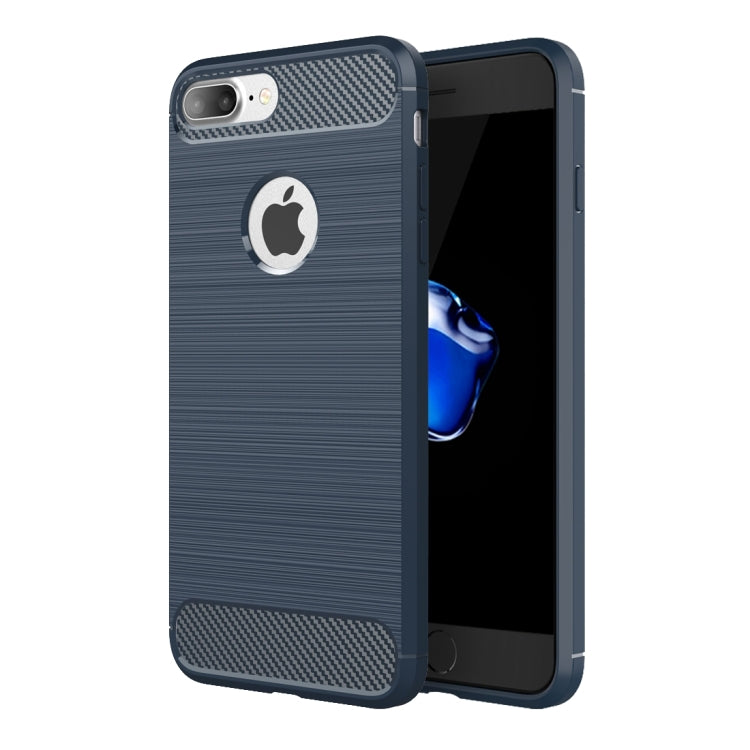 For iPhone 7 Plus Brushed Texture Fiber TPU Rugged Armor Protective Case